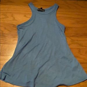 Blue haltered tank